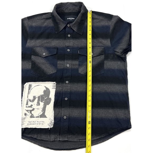 For Those Who Sin Flannel Shirt Mens Large Hunter S Thompson Gonzo Dont Run - Picture 14 of 14
